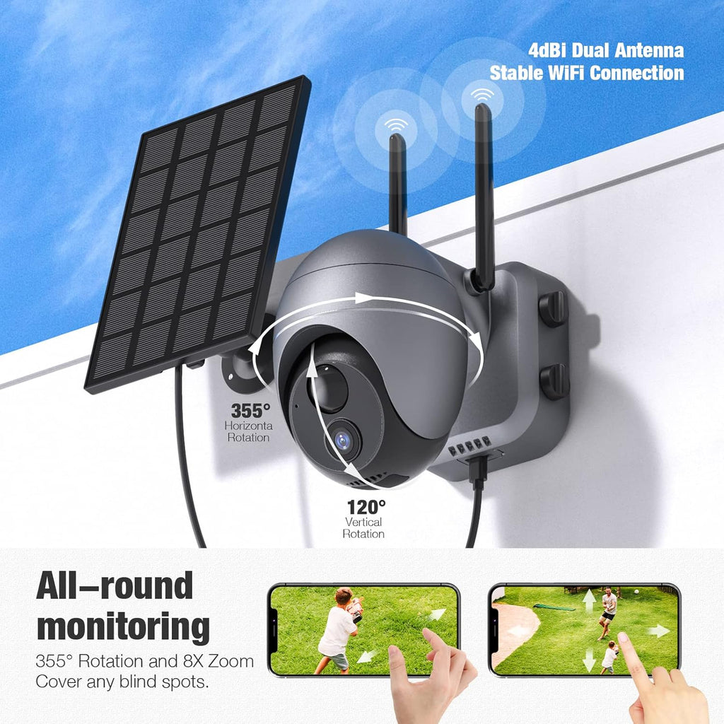 1080P Solar Powered Wireless Outdoor Security Camera Q678592