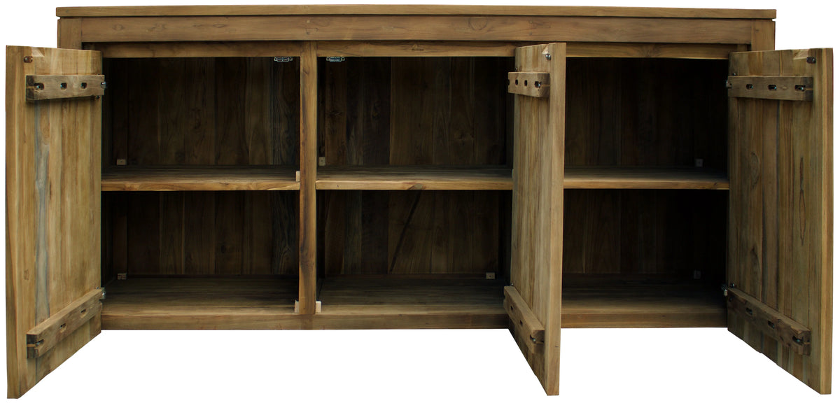 Recycled Teak Wood Buffet With 3 Doors U501
