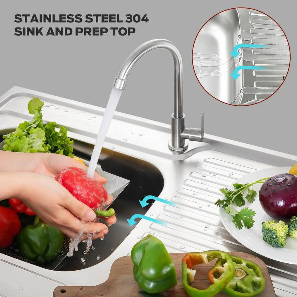 Freestanding Utility Sink with Storage Cabinet V7088