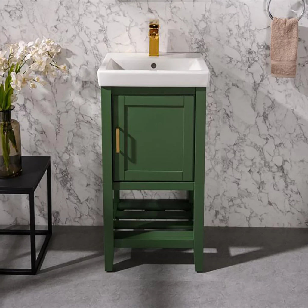18" Green Sink Vanity M15534