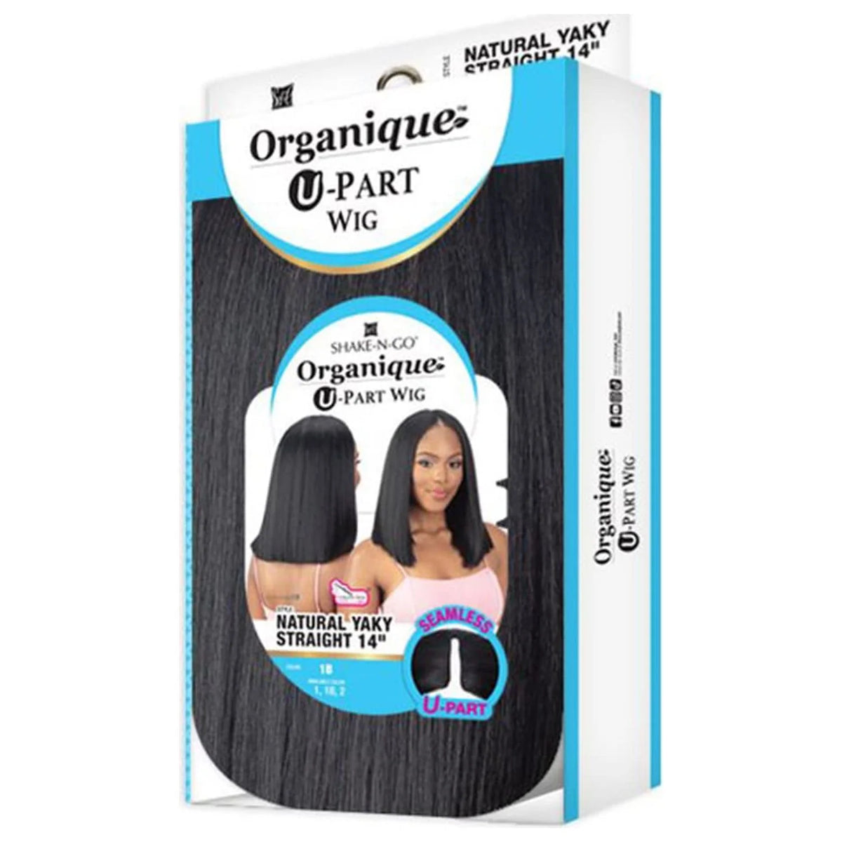 U Part Wig Natural Yaky Straight 14" F605512