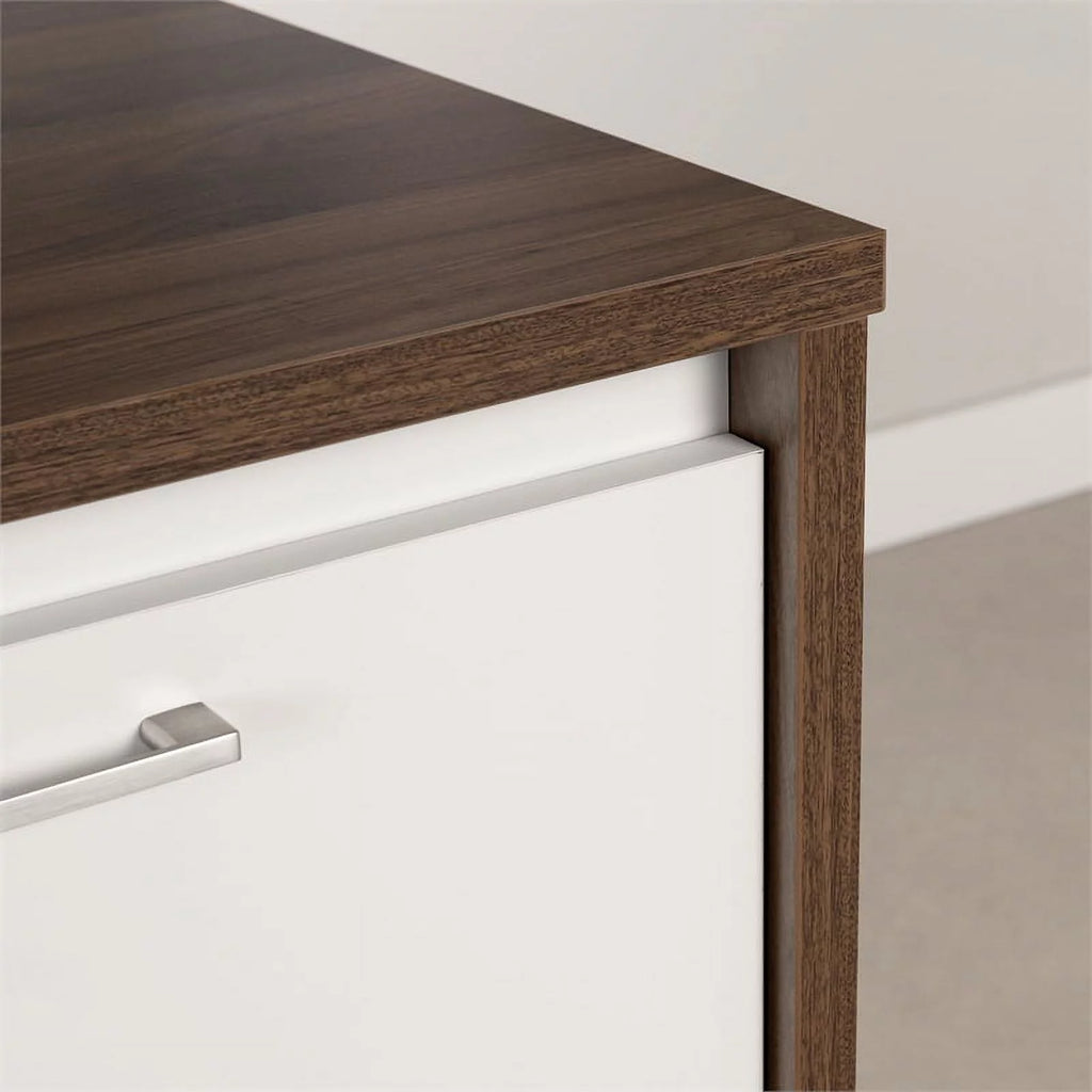 Natural Walnut and White Kitchen Island M590884