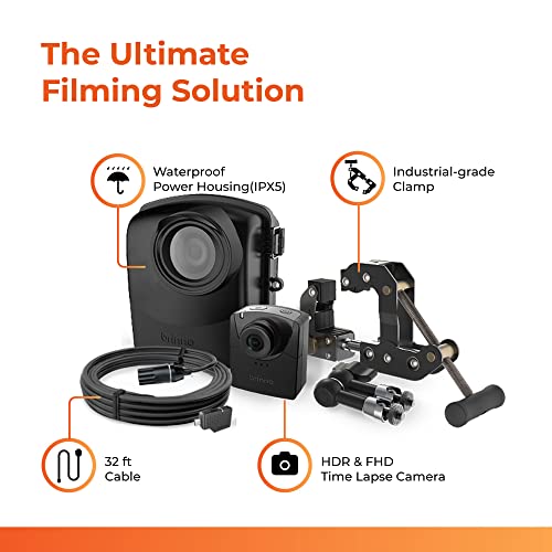 Construction Camera Bundle with Time Lapse Camera and Waterproof Case 2 Pack T438
