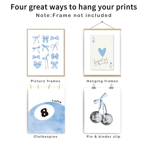 Pink Coquette Preppy Wall Art Prints Set of 4 A1435