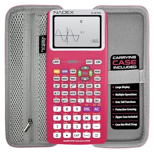 Black Graphing Scientific Calculator with Carrying Case P518