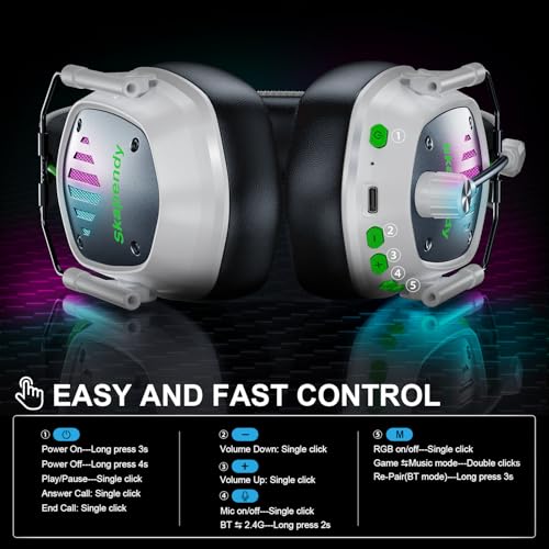 2.4GHz Wireless Gaming Headset with Noise Canceling Mic, Black E532250