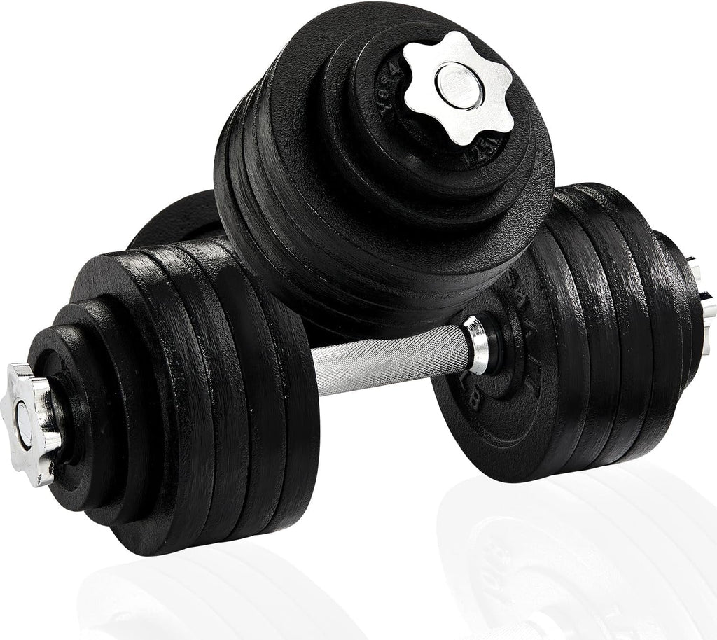Adjustable 105 lbs Cast Iron Dumbbell Set N73386
