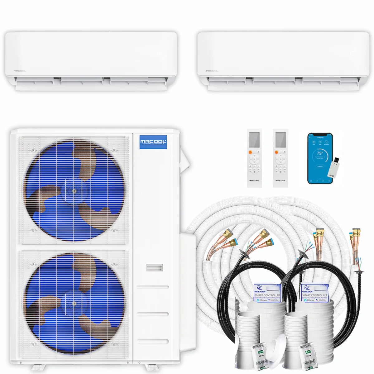 45,000 BTU 2 Zone Ductless Mini Split Air Conditioner and Heat Pump B7347