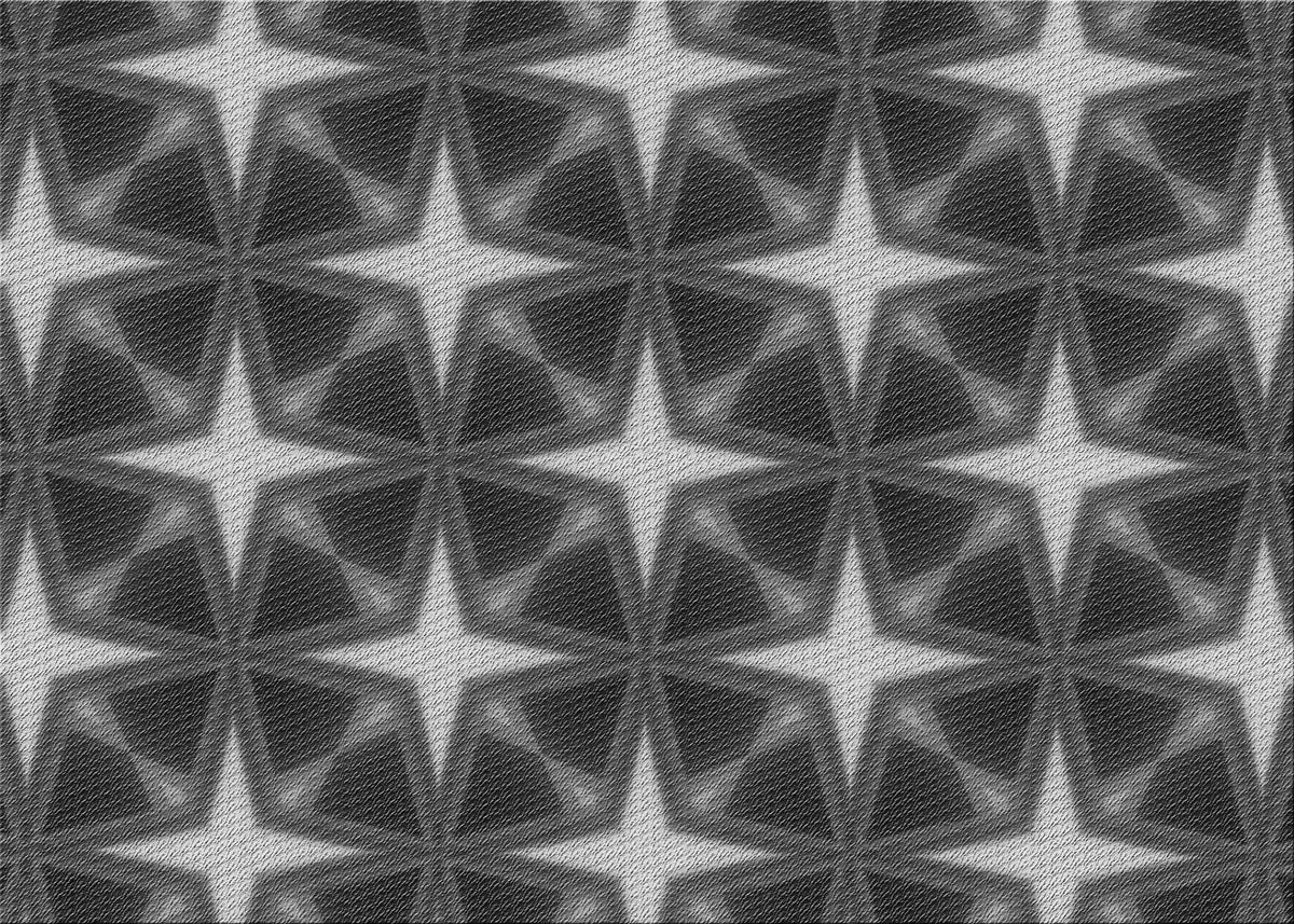 Dark Gray Black Patterned Area Rugs, 5' x 7' S745