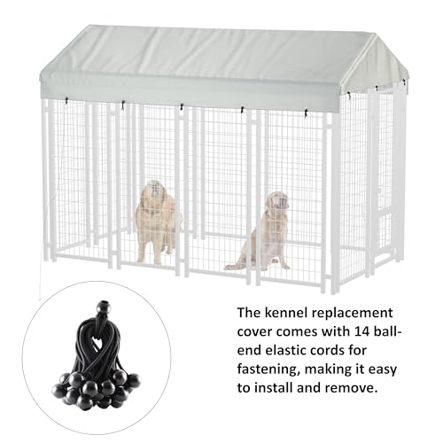 10' x 10' 600D Heavy Duty Waterproof Dog Kennel Top Cover Gray A74092