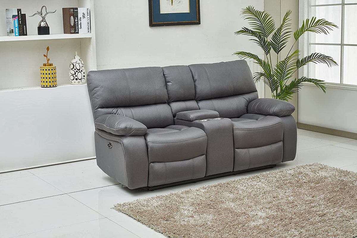 Microfiber Reclining Sofa and Loveseat R714049