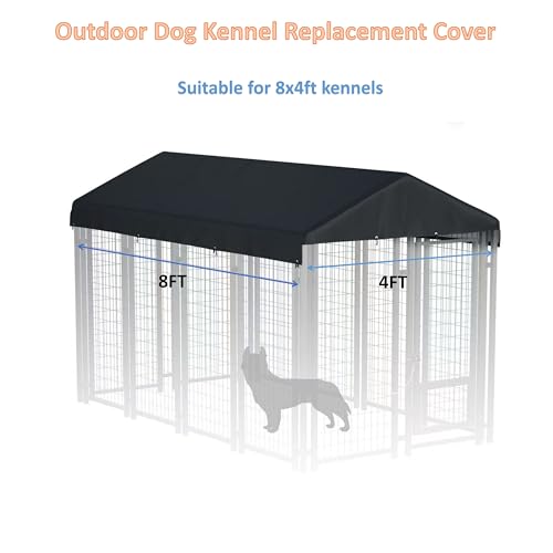 10' x 10' 600D Heavy Duty Waterproof Dog Kennel Top Cover Gray A74092