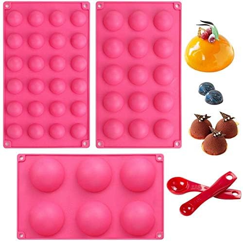 3 Pack Silicone Round Sphere Baking Mold U277