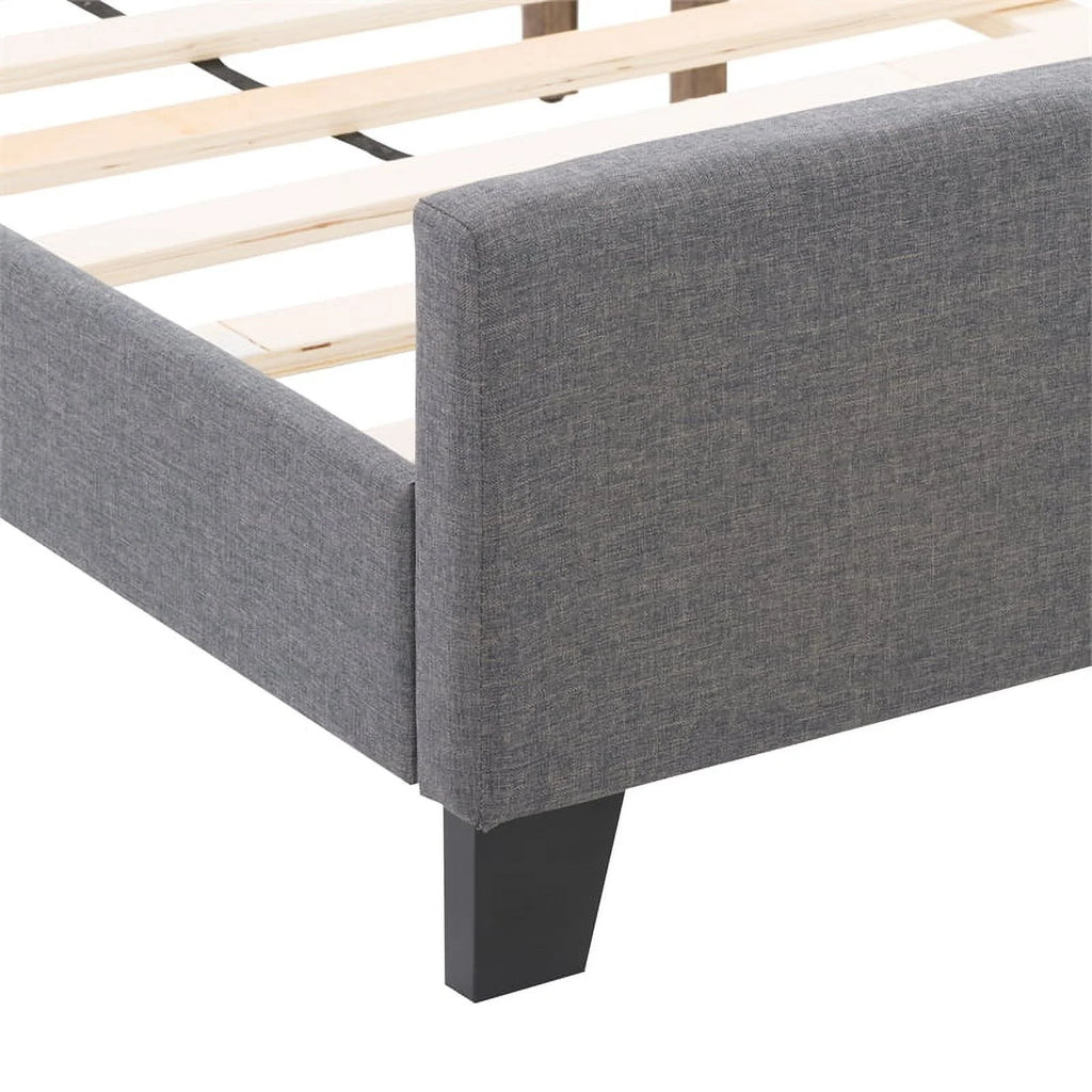 Upholstered Engineered Wood Queen Bed in Gray I88387