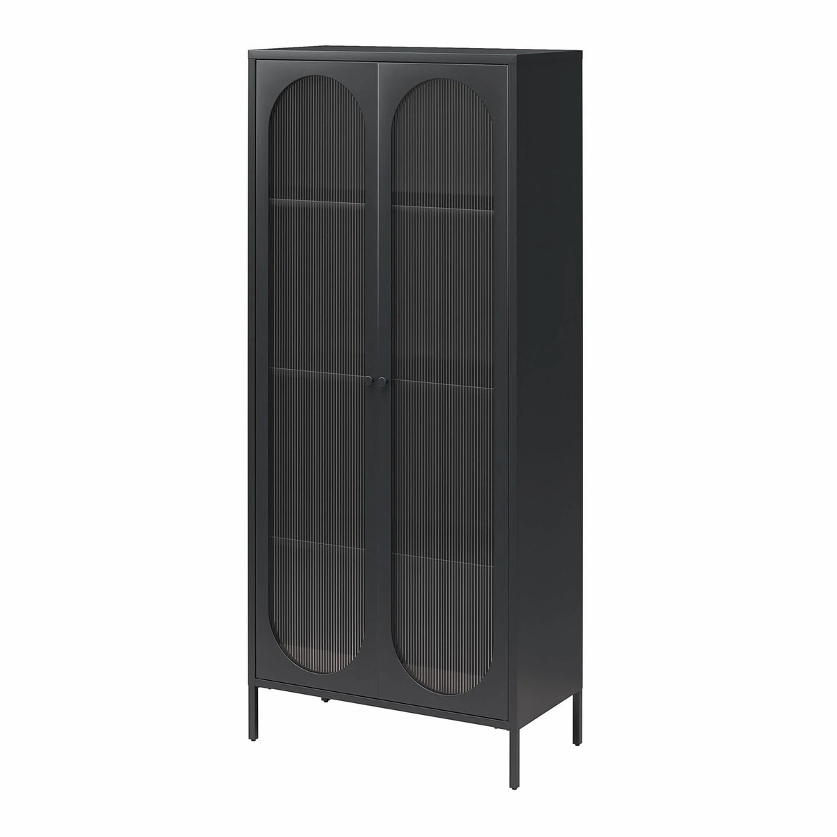 2-Door Accent Cabinet with Fluted Glass K954