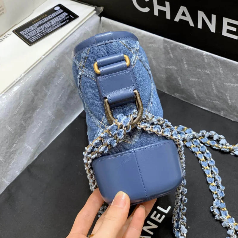Denim Calfskin Hobo Bag Z19820
