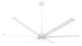 White 84 Ceiling Fan with Downrod D343513