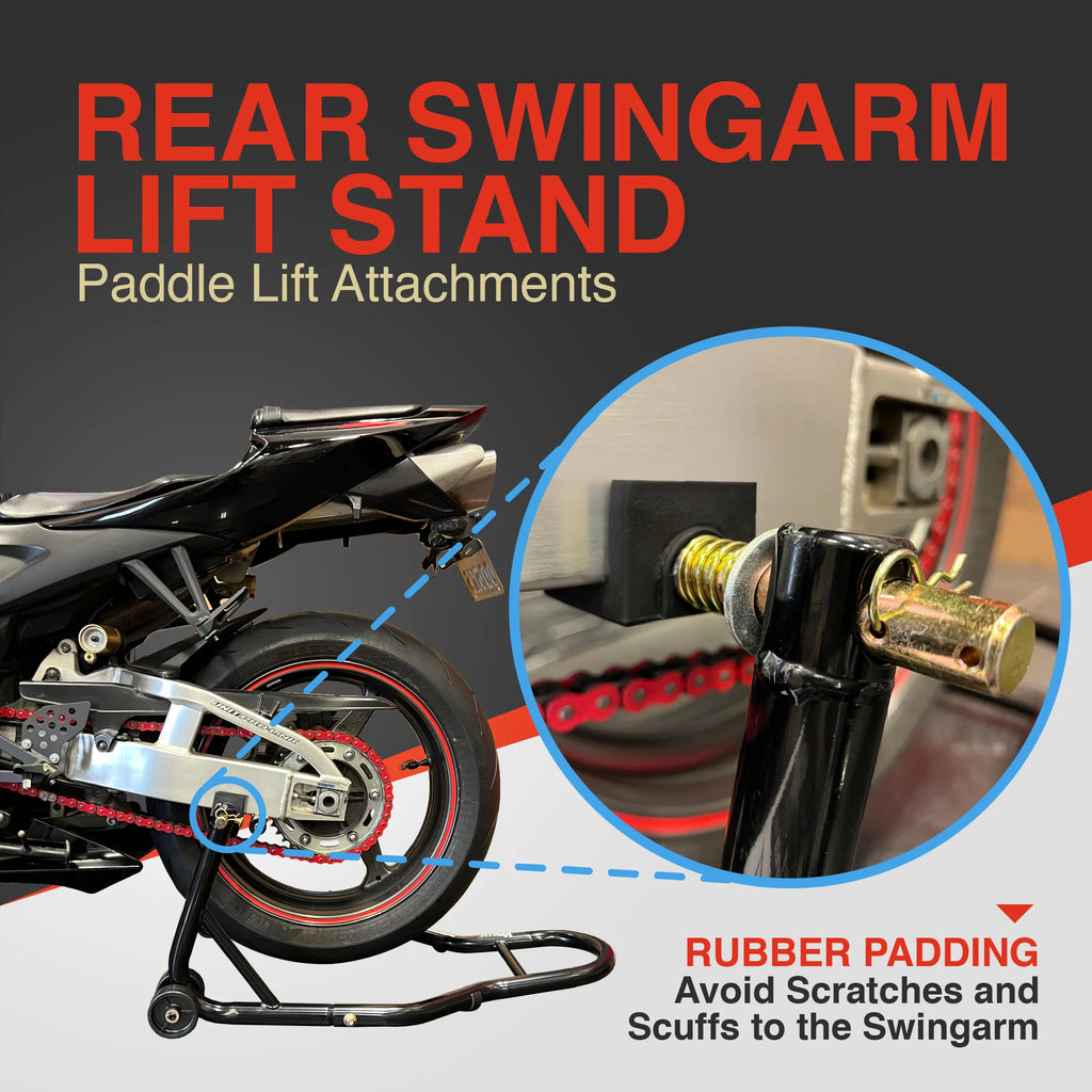Motorcycle Front Rear Paddle Wheel Lift Stand H7758