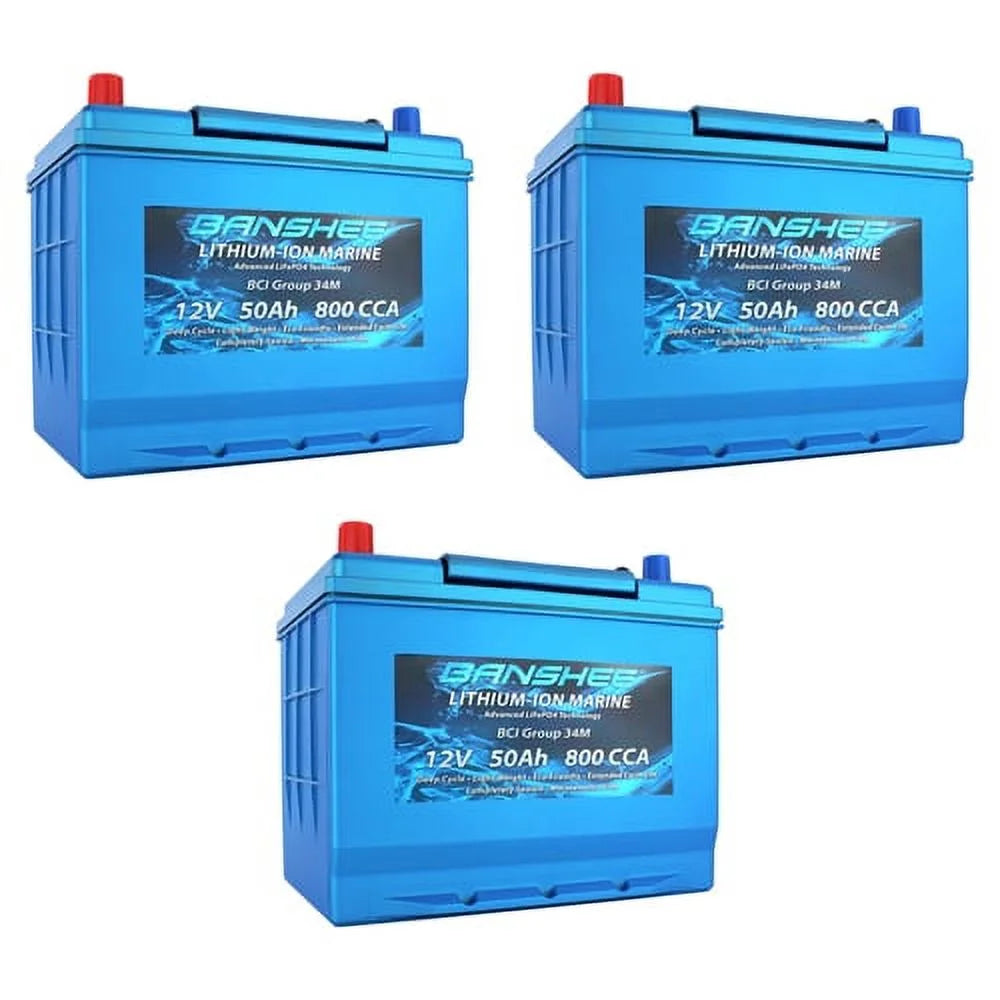 36V Lithium Deep Cycle Marine Battery Group 34 3 Pack J9550