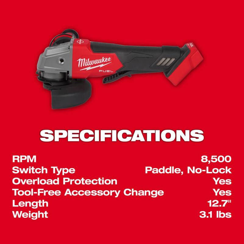 18V Brushless Cordless 4-1/2 in. /5 in. Grinder Kit with Battery Y115