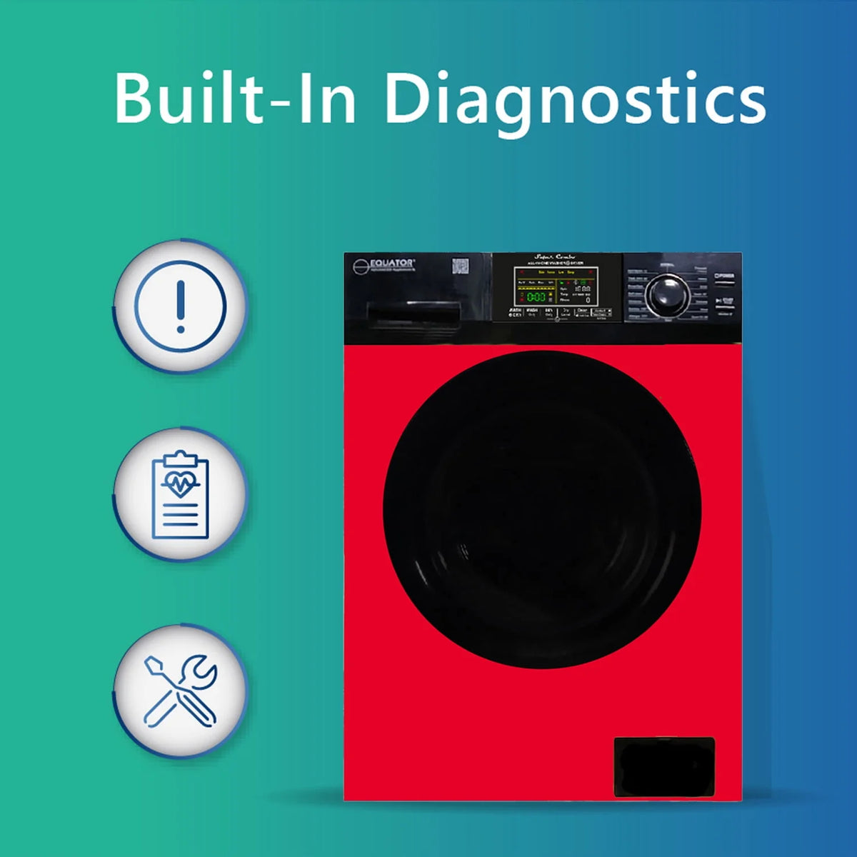 18 lbs. Combination Washer Dryer with Laundry Pedestal C934