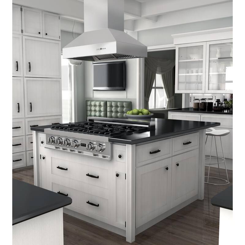 48 in. 700 CFM Ducted Island Mount Range Hood Stainless Steel T44046