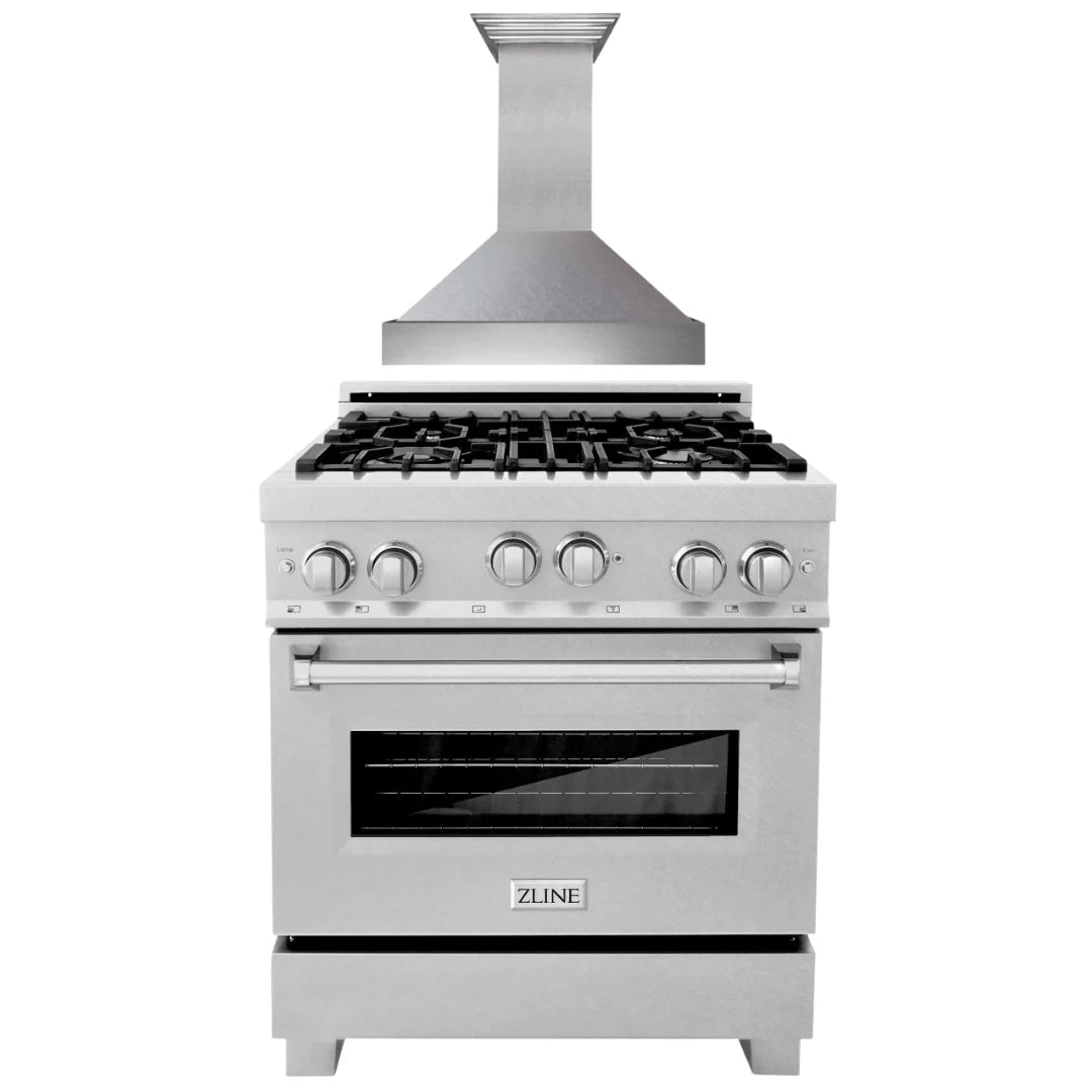 30 Gas Range and Range Hood Appliance Package T8212