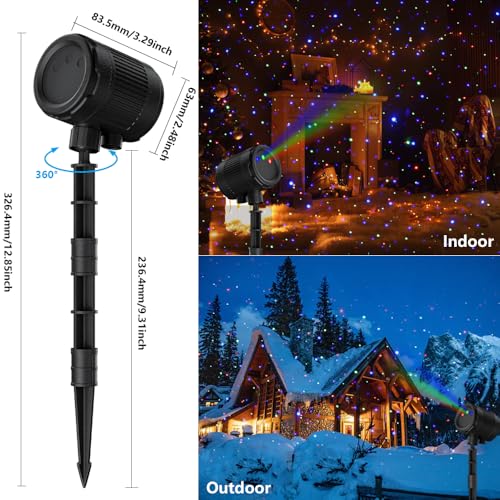 Outdoor Laser Lights, Moving RGB Projector Light Waterproof with Remote Control A441940