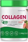 Vegetarian Collagen Powder 100G Guava Flavour with Biotin Vitamin C Vitamin E & Hyaluronates G789