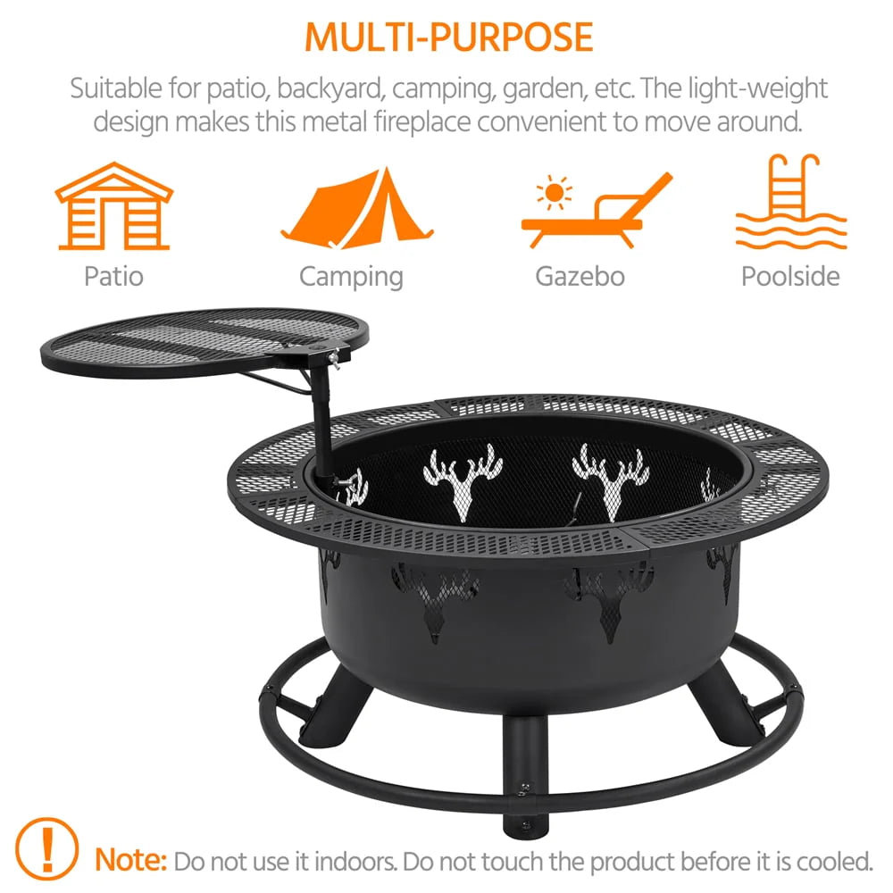 32” Round Wood Burning Fire Pit X5477