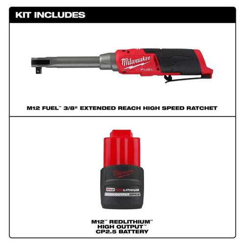 12V 3/8 in. Brushless Cordless Ratchet with 2.5 Ah Battery Pack X95811