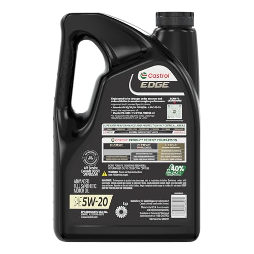 5W-20 Full Synthetic Motor Oil, 5 Quarts L2712