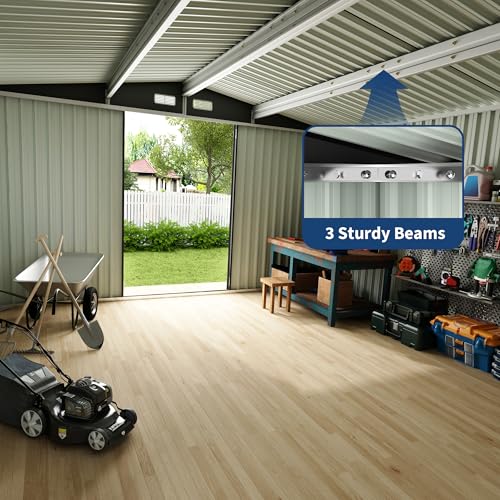 All-Weather Resin Shed with Window, Lockable Door and Vents Z218686