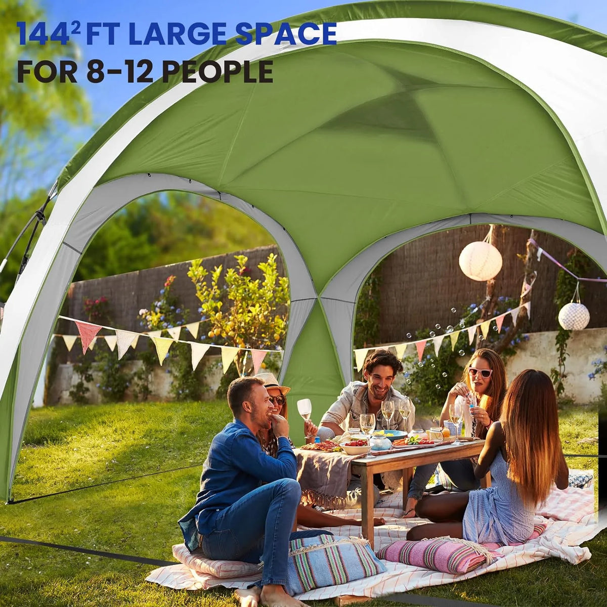 12 X 12ft Pop Up Canopy Tent with Side Wall W389535