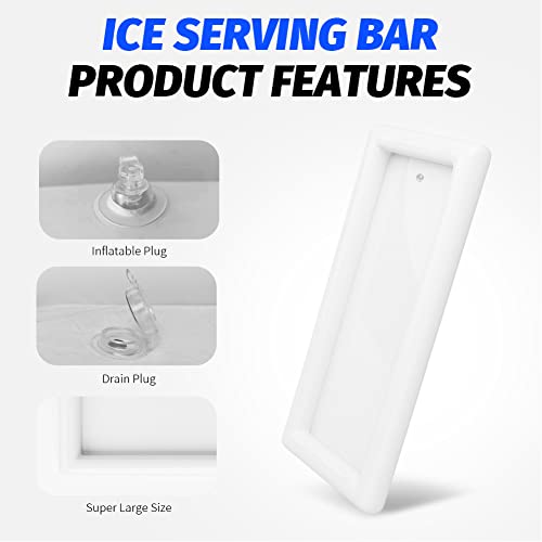 Large Inflatable Ice Serving Bar with Drain Plug S73930