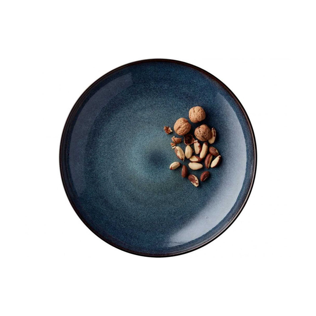 Stoneware Serving Dish 40cm Black Dark Blue H18892