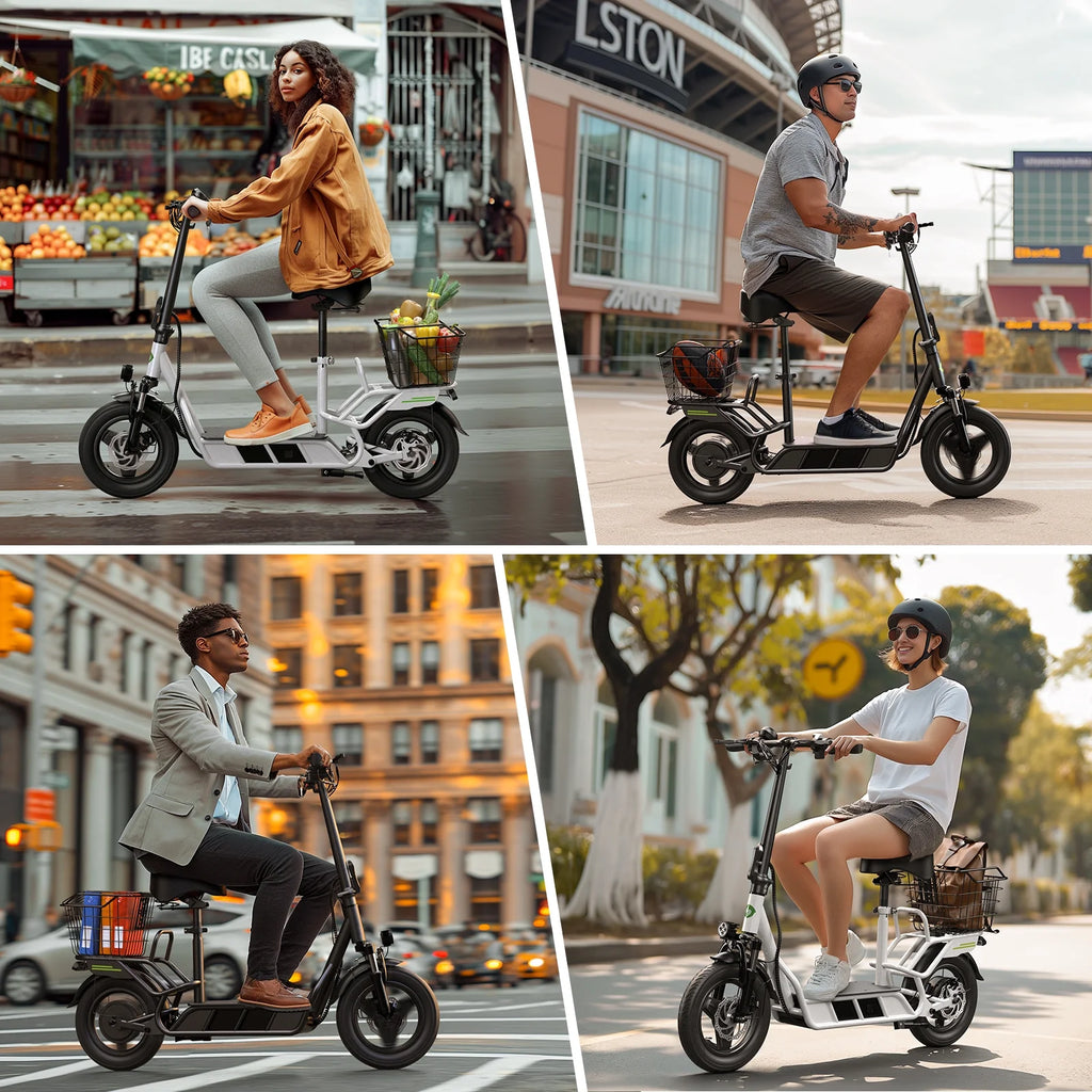 700W Motor 14" Pneumatic Tire Foldable Electric Scooter with Seat N25511