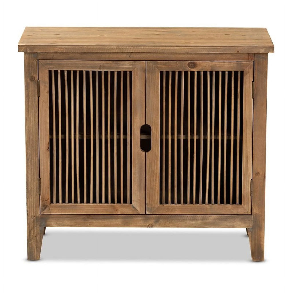 Medium Oak 2-Door Wood Storage Cabinet X190