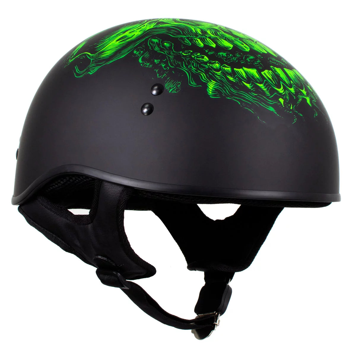 Flat Black DOT Approved Half Helmet P46320