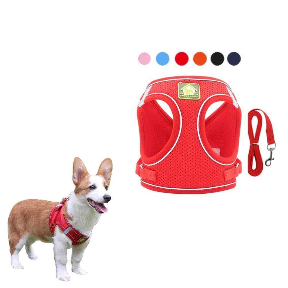 Soft Mesh Reflective Adjustable Dog Harness and Leash Set S632