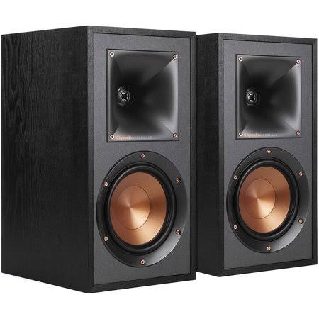 Black Bookshelf Speaker Set of 2 U351873