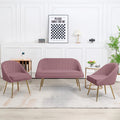 Velvet Loveseat and Accent Chair Set J871