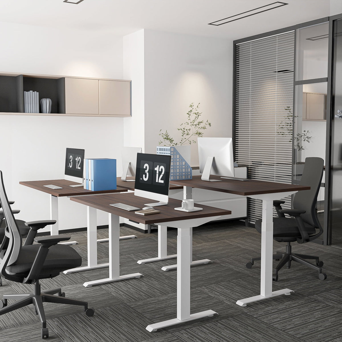 55'' x 28'' Dual Motor Electric Adjustable Height Desk J375488