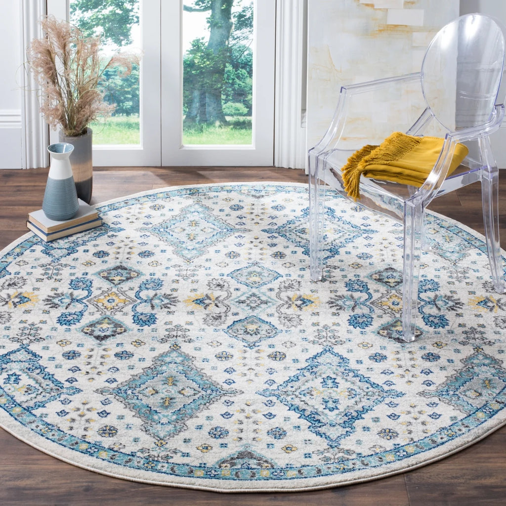 Ivory Light Blue 10' x 14' Area Rug R19971
