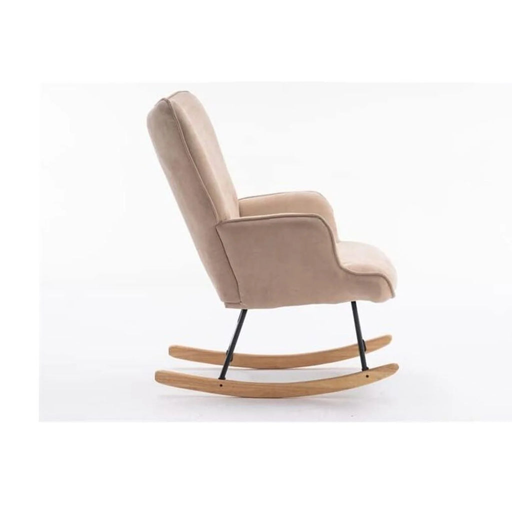 Beige Fabric Rocking Chair C219