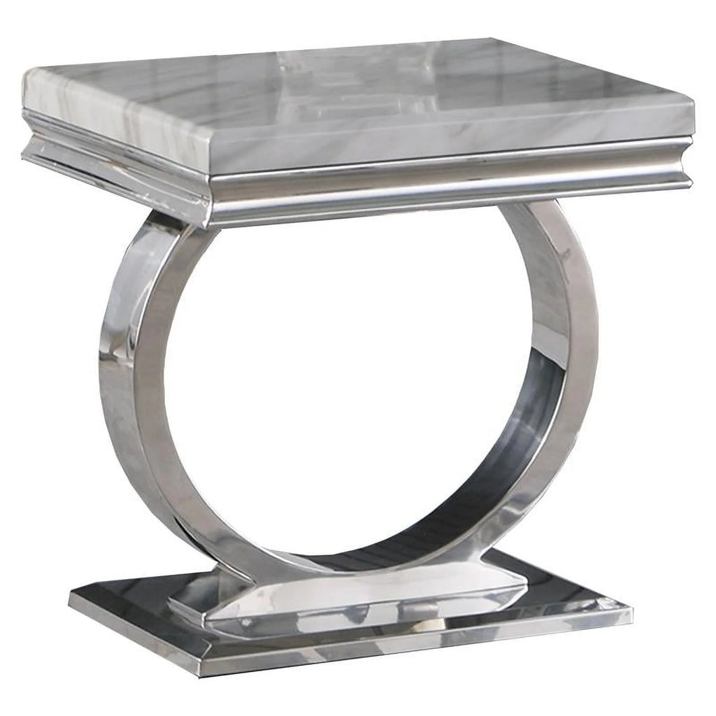 Faux Marble End Table R5713