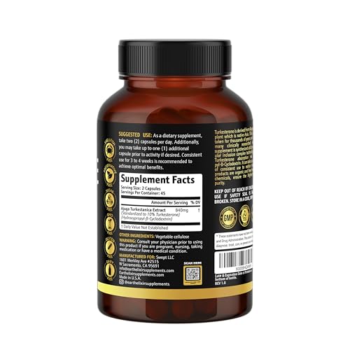 90 Capsules Turkesterone Supplement F294089