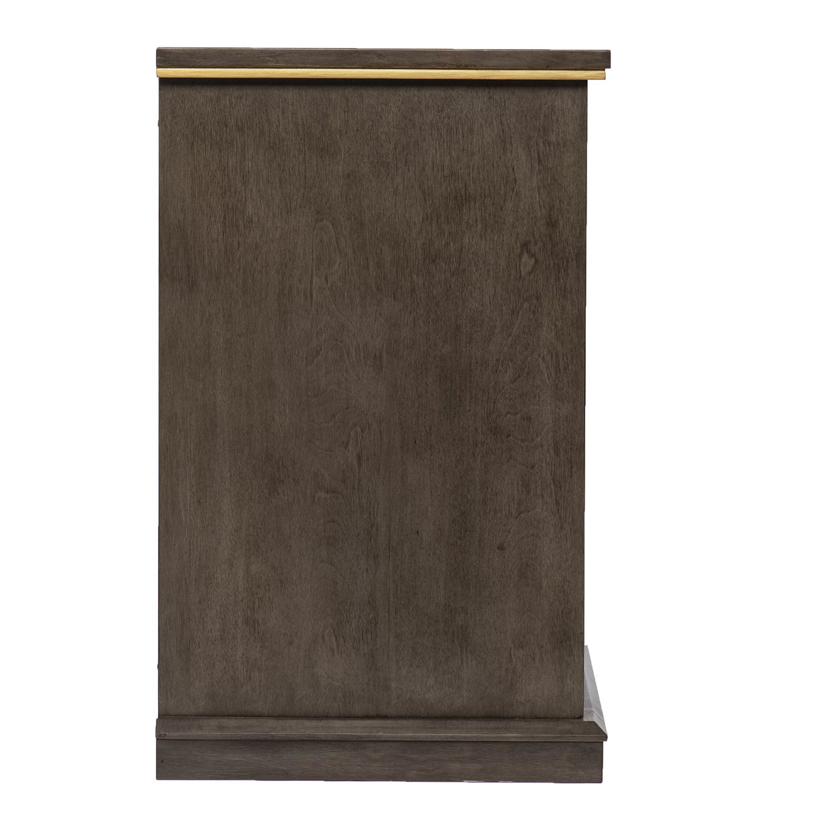 Brown and Gold Media Console with Storage M4847