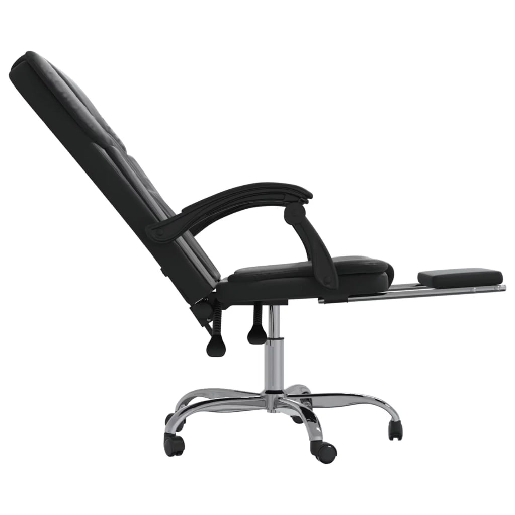 Black Faux Leather Reclining Office Chair M87354