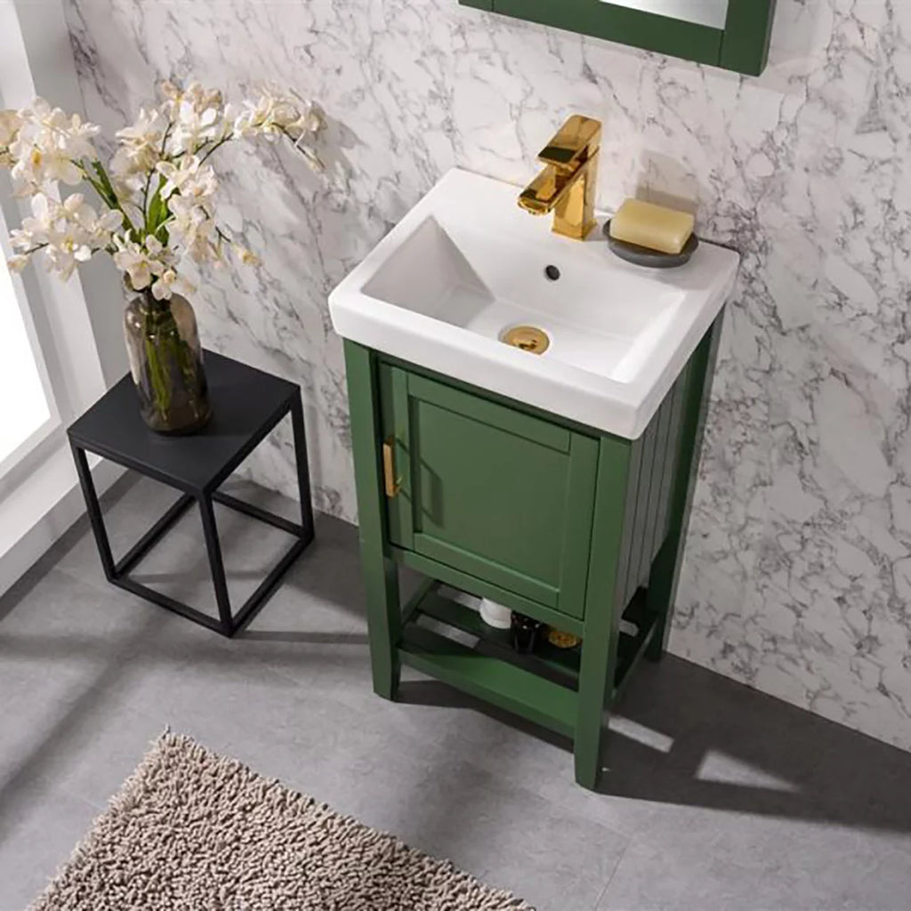 18" Green Sink Vanity M15534